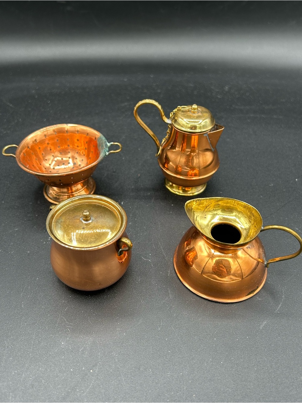 Copper Mini Tea Set - Copper Finish Decorative Kitchen Pieces, England